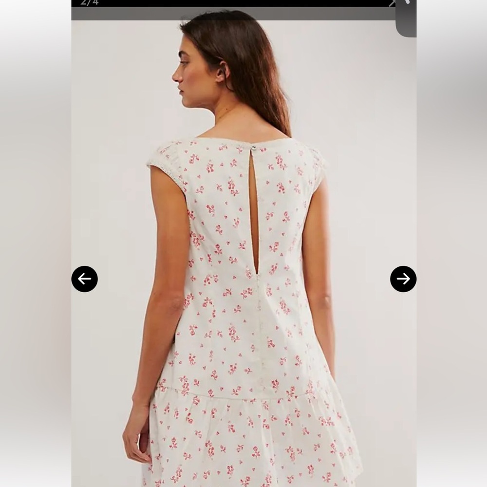 Free People Beasley Mini Dress in Ivory Combo - Picture 2 of 5